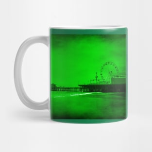 Ghostly Green Santa Monica Pier Mug